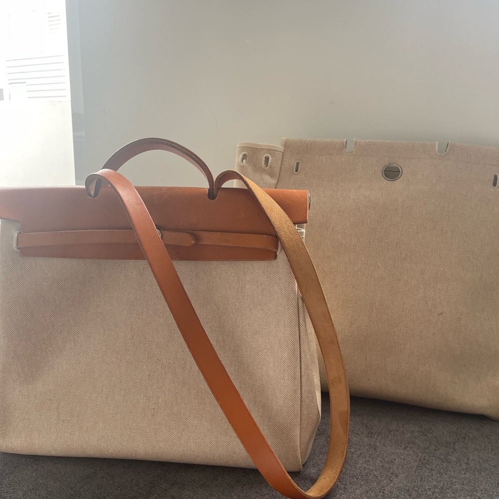 Authentic Hermès Vintage Toile HERBAG 39 - Picture 2 of 14